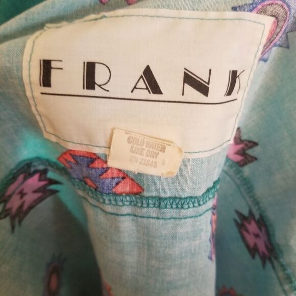 VINTAGE FRANK BUTTON SHIRT USA (B12) - Picture 2 of 8